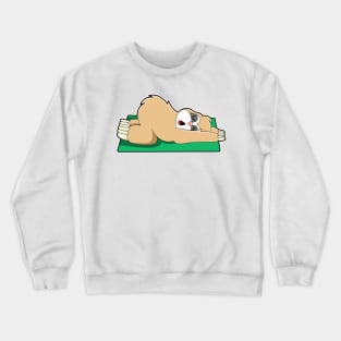 Sloth at Yoga on Yoga mat Crewneck Sweatshirt